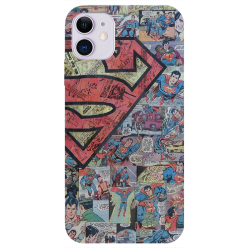 Apple iPhone 11  Superman galaxy Transparent Silicone TPU Θήκη