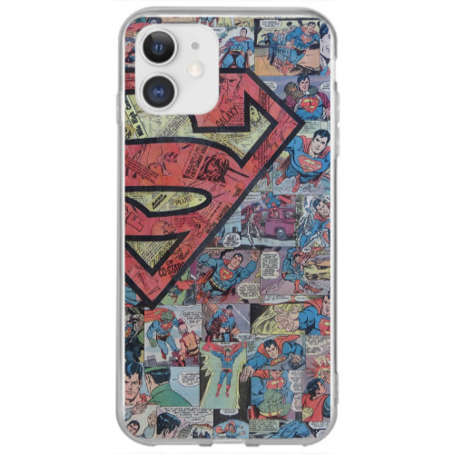 Apple iPhone 12 Superman galaxy Transparent Silicone TPU Θήκη