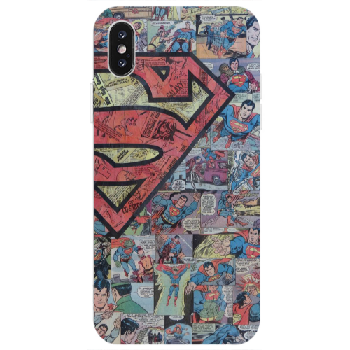 Apple iPhone X Superman galaxy Transparent Silicone TPU Θήκη