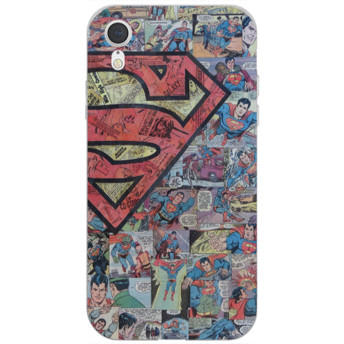 Apple iPhone Xr Superman galaxy Transparent Silicone TPU Θήκη