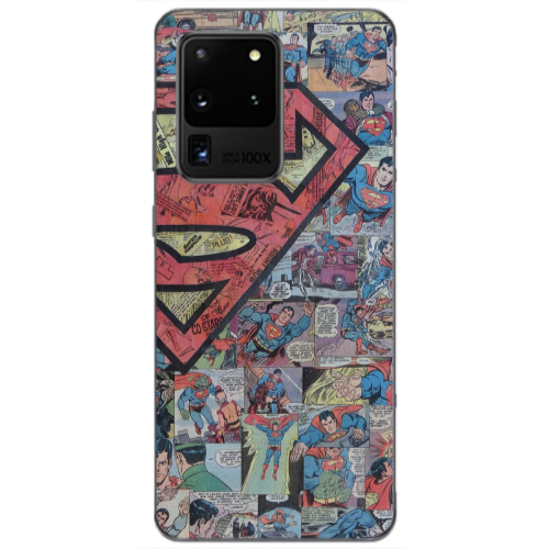 Samsung S20 Ultra Superman galaxy Transparent Silicone TPU Θήκη