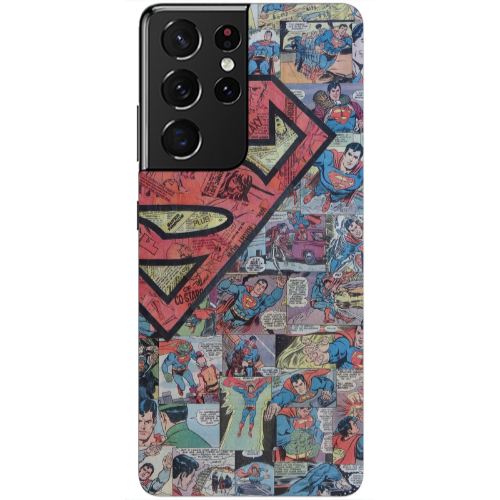 Samsung S21 Ultra Superman galaxy Transparent Silicone TPU Θήκη