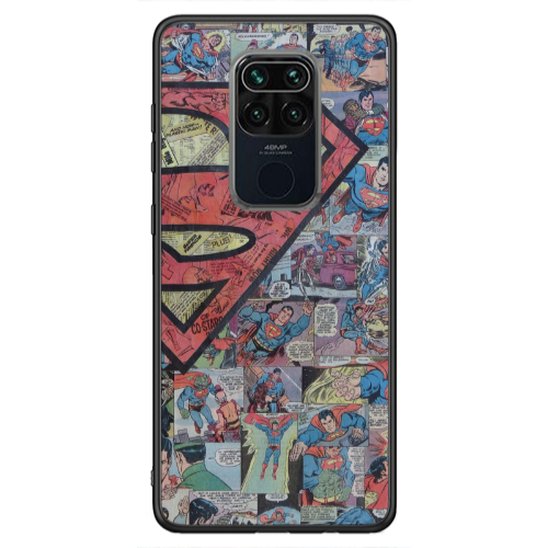 Xiaomi Redmi Note 9 Superman galaxy Black Glossy Θήκη