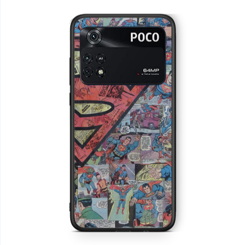 Xiaomi Poco M4 Pro 4G Superman galaxy Black Glossy Θήκη