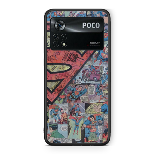 Xiaomi Poco X4 Pro Superman galaxy Black Glossy Θήκη