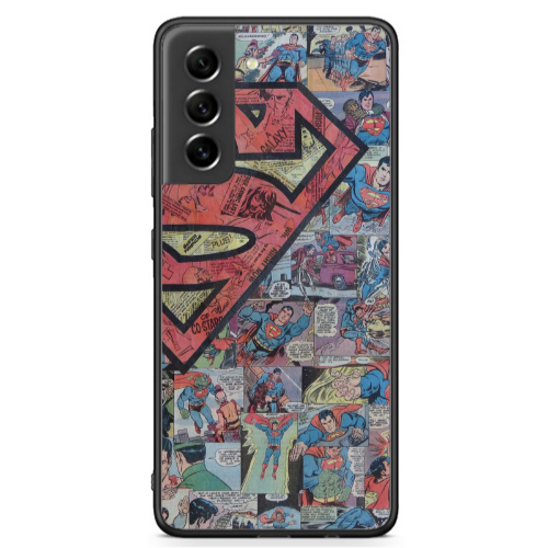 Samsung S21 FE Superman galaxy Black Glossy Θήκη