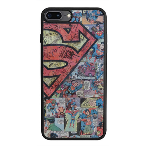 Apple iPhone 7 Plus Superman galaxy Black Glossy Θήκη