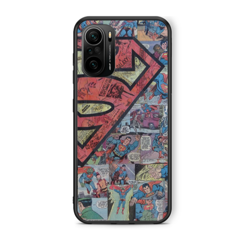 Xiaomi Poco F3 Superman galaxy Black Glossy Θήκη