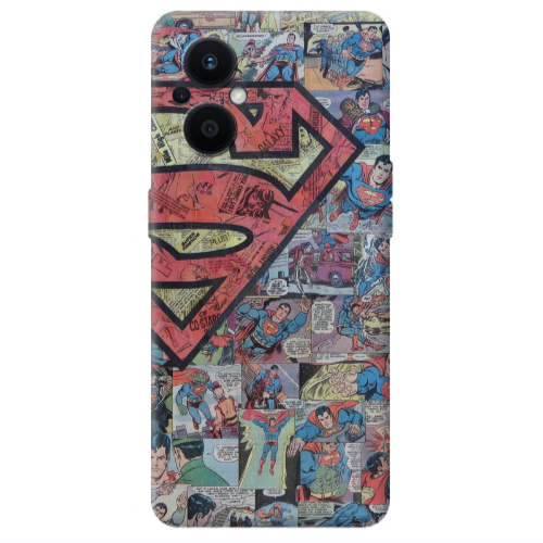 Oppo Reno 7 Lite Superman galaxy Transparent Silicone TPU Θήκη