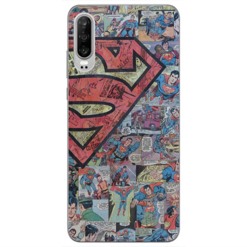 Huawei P30 Superman galaxy Transparent Silicone TPU Θήκη
