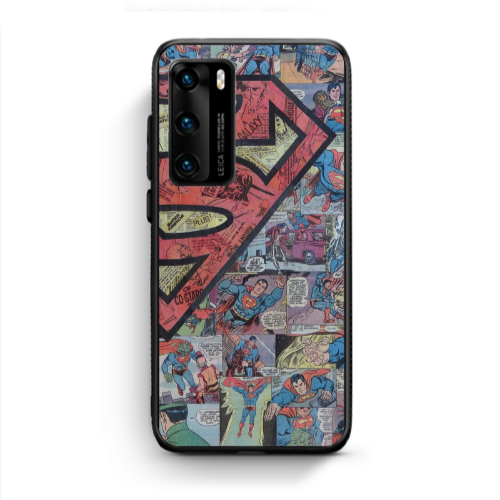 Huawei P40 Superman galaxy Black Glossy Θήκη