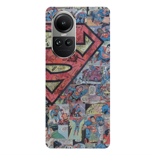 Oppo Reno10 5G Superman galaxy Transparent Silicone TPU Θήκη