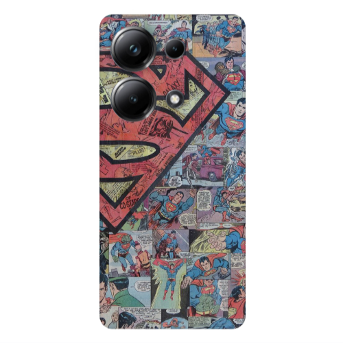 Xiaomi Poco M6 Pro 4G Superman galaxy Transparent Silicone TPU Θήκη