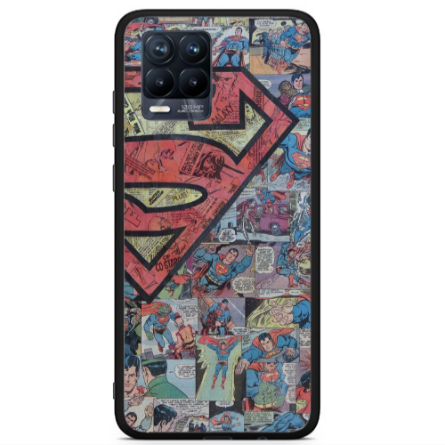 Realme 8 i Superman galaxy Black Glossy Θήκη