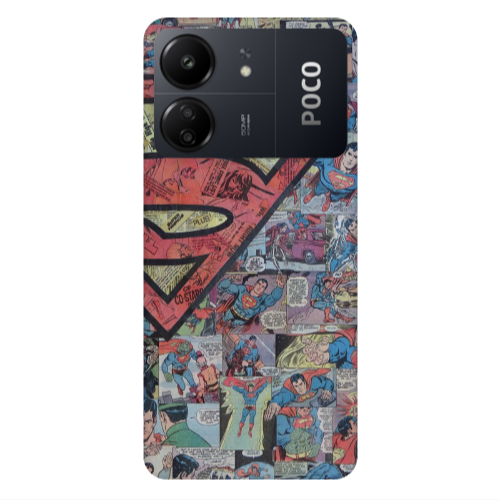 Xiaomi Poco C65 Superman galaxy Transparent Silicone TPU Θήκη