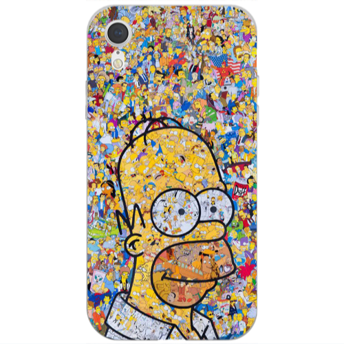 Apple iPhone Xr Simpsons Transparent Silicone TPU Θήκη