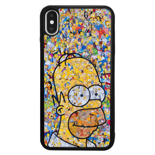 Apple iPhone Xs Max Simpsons Black Glossy Θήκη