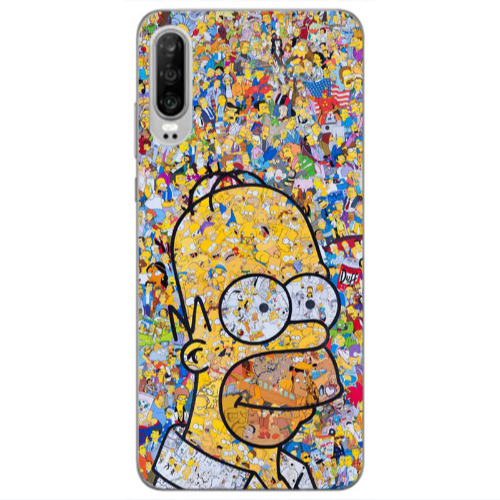 Huawei P30 Simpsons Transparent Silicone TPU Θήκη