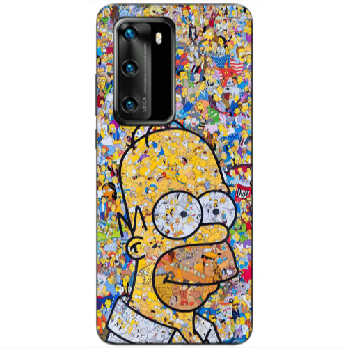 Huawei P40 Simpsons Transparent Silicone TPU Θήκη