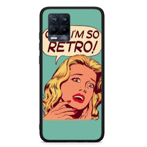 Realme 8  Im so retro Black Glossy Θήκη