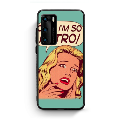 Huawei P40 Im so retro Black Glossy Θήκη