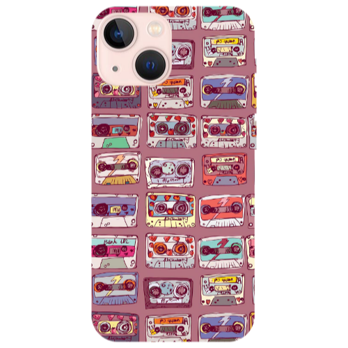 Apple iPhone 13 Cassttes Transparent Silicone TPU Θήκη