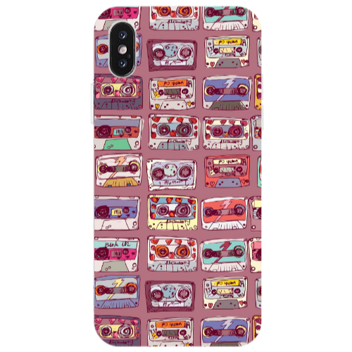 Apple iPhone X Cassttes Transparent Silicone TPU Θήκη