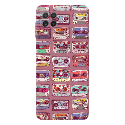 Samsung A22 4G Cassttes Transparent Silicone TPU Θήκη
