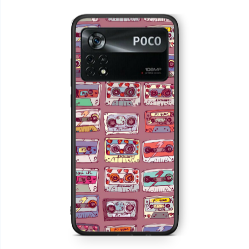 Xiaomi Poco X4 Pro Cassttes Black Glossy Θήκη