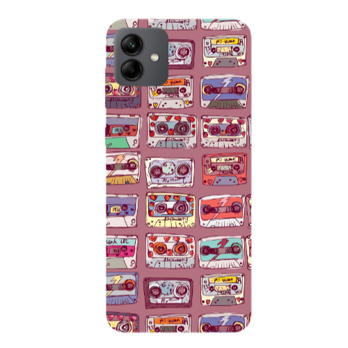 Samsung A04 Cassttes Transparent Silicone TPU Θήκη