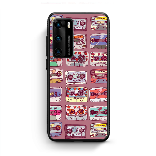 Huawei P40 Cassttes Black Glossy Θήκη