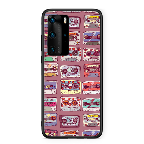 Huawei P40 Pro Cassttes Black Glossy Θήκη