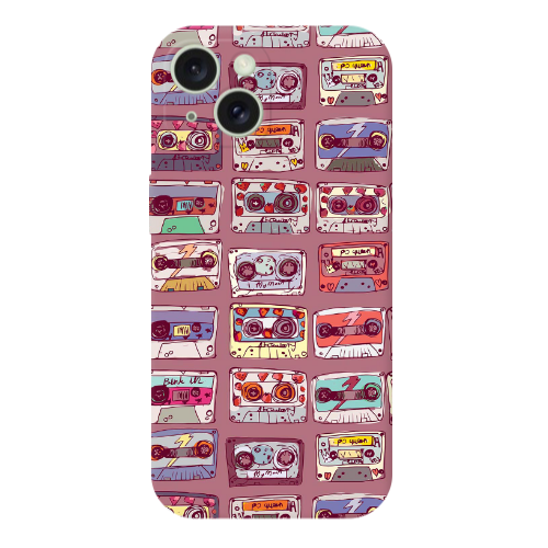 Apple iPhone 15 Cassttes Transparent Silicone TPU Θήκη