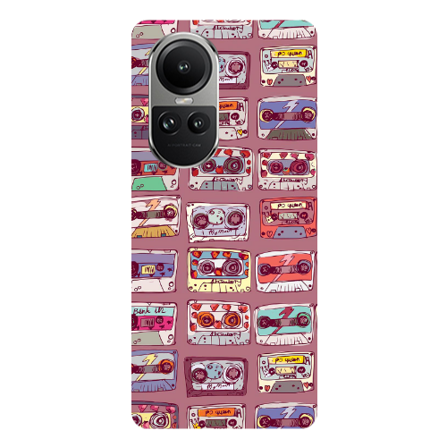 Oppo Reno10 5G Cassttes Transparent Silicone TPU Θήκη