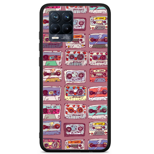 Realme 8 i Cassttes Black Glossy Θήκη
