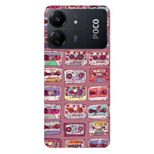 Xiaomi Poco C65 Cassttes Transparent Silicone TPU Θήκη