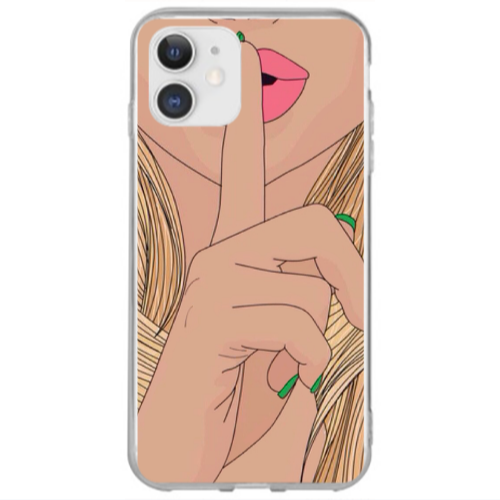 Apple iPhone 12 Shut up Transparent Silicone TPU Θήκη