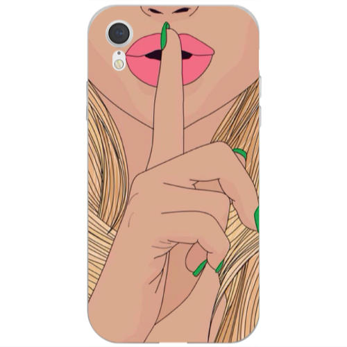 Apple iPhone Xr Shut up Transparent Silicone TPU Θήκη