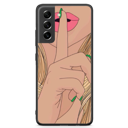 Samsung S21 FE Shut up Black Glossy Θήκη