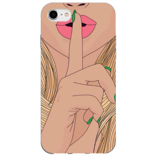 Apple iPhone 7 Shut up Transparent Silicone TPU Θήκη