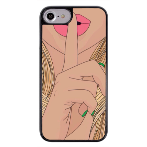 Apple iPhone 7 Shut up Black Glossy Θήκη