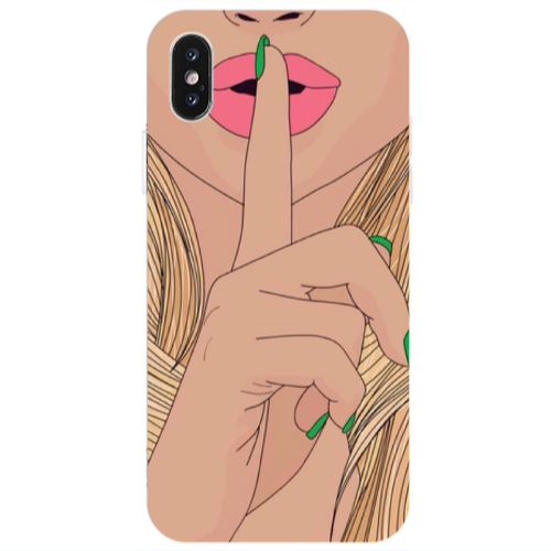 Apple iPhone Xs Shut up Transparent Silicone TPU Θήκη