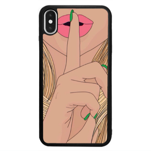 Apple iPhone Xs Shut up Black Glossy Θήκη