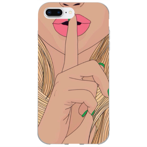 Apple iPhone 7 Plus Shut up Transparent Silicone TPU Θήκη