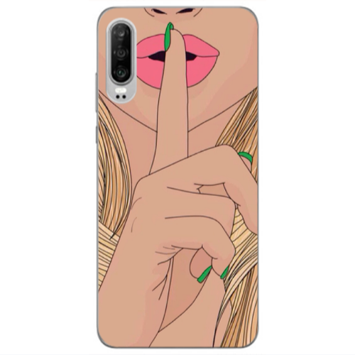 Huawei P30 Shut up Transparent Silicone TPU Θήκη