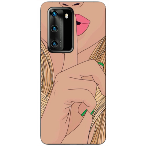 Huawei P40 Shut up Transparent Silicone TPU Θήκη