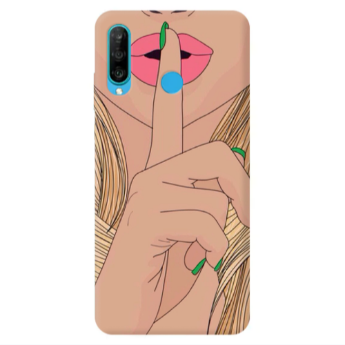 Huawei P30 Lite Shut up Transparent Silicone TPU Θήκη