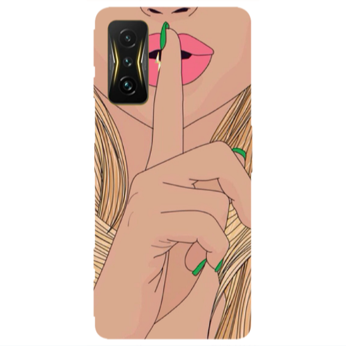 Xiaomi Poco F4 Gt Shut up Transparent Silicone TPU Θήκη