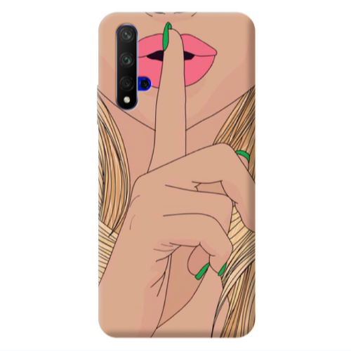 Huawei Nova 5 T Shut up Transparent Silicone TPU Θήκη