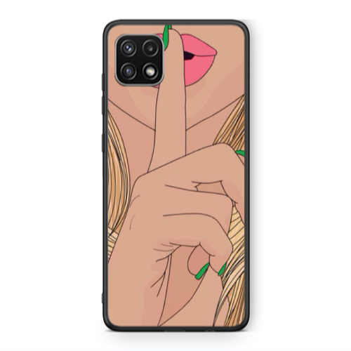 Samsung A22 5G Shut up Black Glossy Θήκη